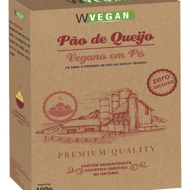 Pão de queijo proteico vegano em pó