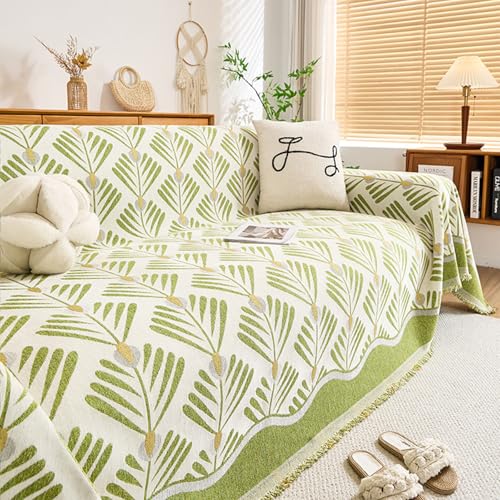 Housse de canapé géométrique 180x300 cm réversible en chenille lavable A - 2