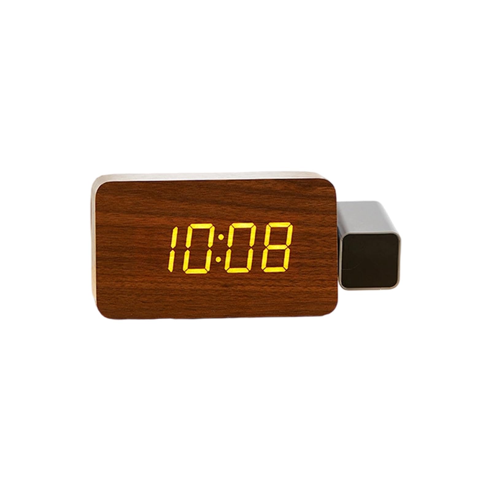 Hsioluted 180° Wall/Ceiling Projector Clock with L Alarms LED Digital Display, Night Light for Elderly & Heavy Sleepers Projection Alarm Clock