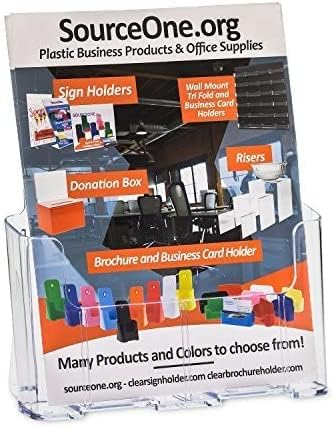 SOURCEONE.ORG Source One Premium Counter Top Full Size, 8.5 x 11 Inches Wide Acrylic Brochure Holder