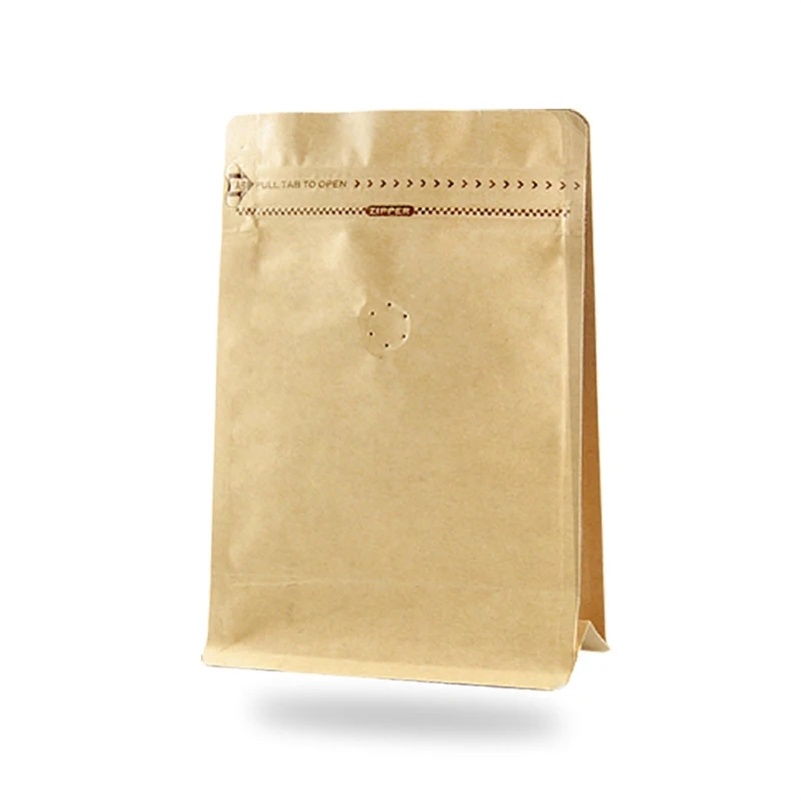bolsas con cierre hermético, Paquete de 25 bolsas planas aluminio Mylar con cierre hermético y válvula, varios tamaños, multicolor(Kraft With Valve,125g (0.25lb))