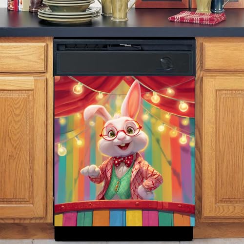 Image of BVBOX Dishwasher Magnet Cover 23 inchx26 inch, Reusable Magnetic Refrigerator Covers, Decorative Magnets Cover Fridge Door Skin Panel Stickers for Home Kitchen Appliance