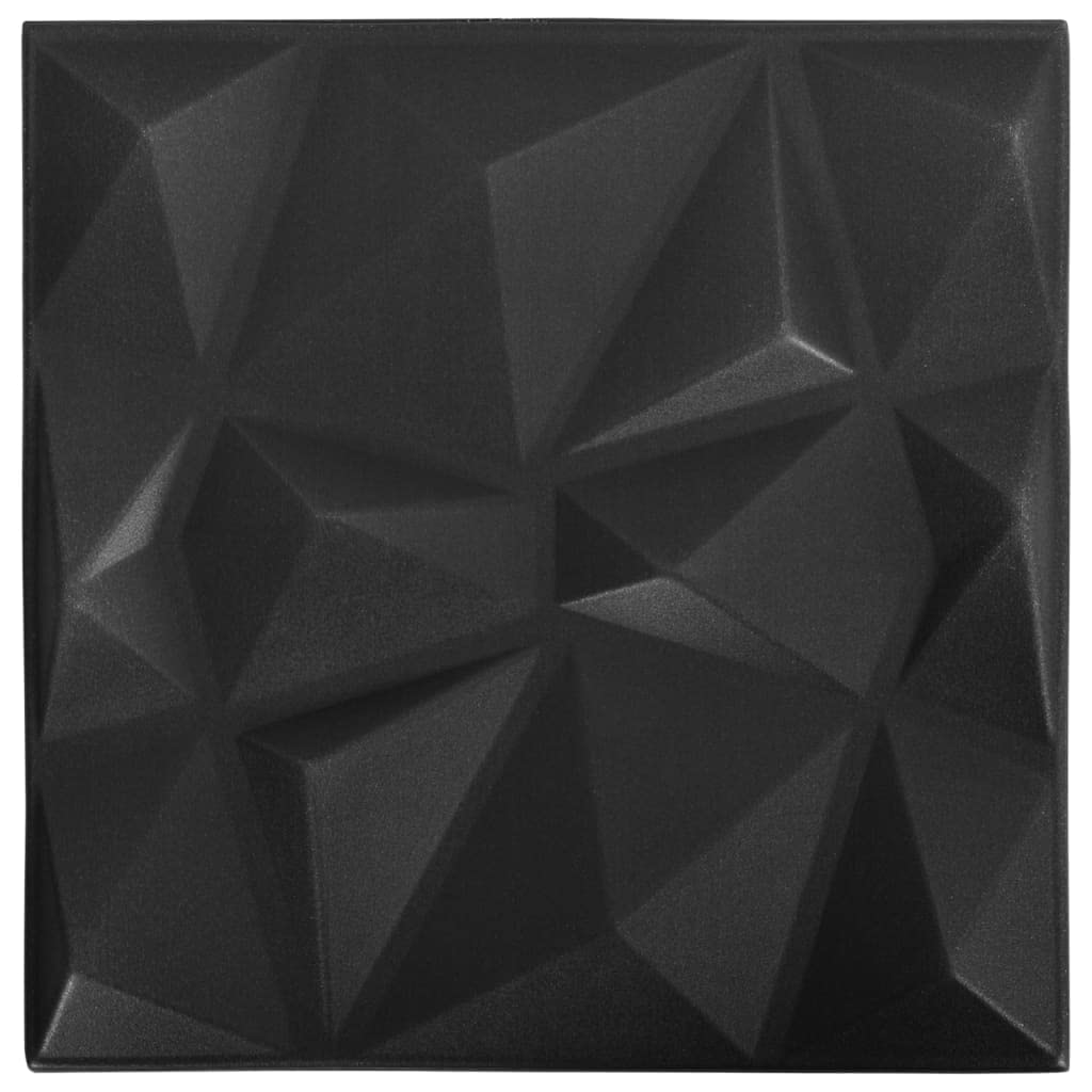 Home outdoor inne panele ścienne 3D, 48 szt. 50 x 50 cm, czarny diament 12 m