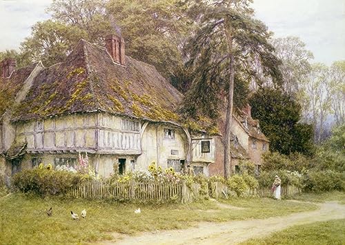 Tableau Six Hollingbourne Helen Allingham | Poster vintage chic pour décoration salon et chambre