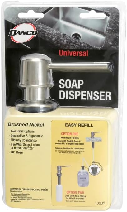 Danco, Brushed Nickel, Universal Straight Nozzle Soap Dispenser, 1-Pack (10039), 1 Pack