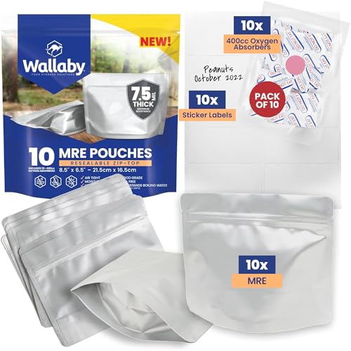 Wallaby MRE Mylar Bags 10 Count