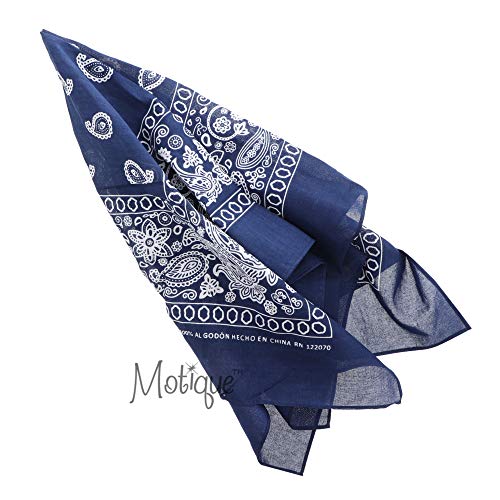Image of Motique Accessories Extra Large Paisley Bandana 27x27 Inch