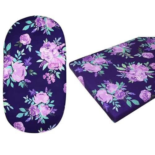 Flower Pack N Play Sheets & Bassinet Sheet,Soft Breathable Playard Cover And Cradle Fitted Sheets For Bassinet Pads Mattress #TOP18