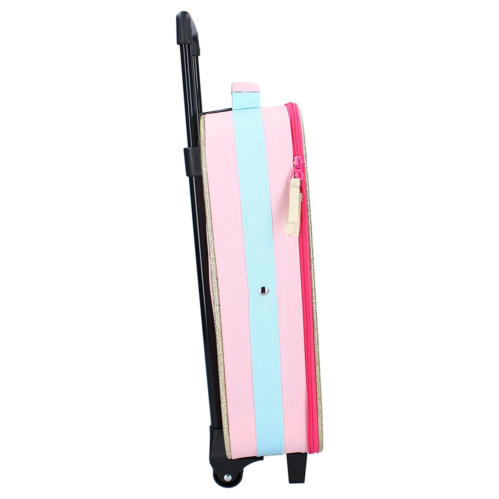Vadobag Valise à roulettes licorne - 12 l - Bagage à main - Bagage à main - Pour fille à partir de 2 à 3 ans, Rose, m, Coque souple