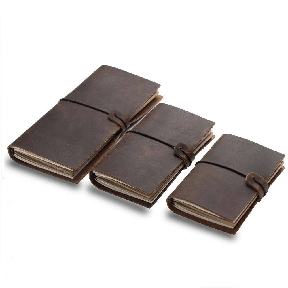 zeszyty, Notatnik podróżnika Dziennik Skórzany ręcznie robiony notatnik Skóra bydlęca Szkoła Vintage Stacjonarne Mini(12x21cm)