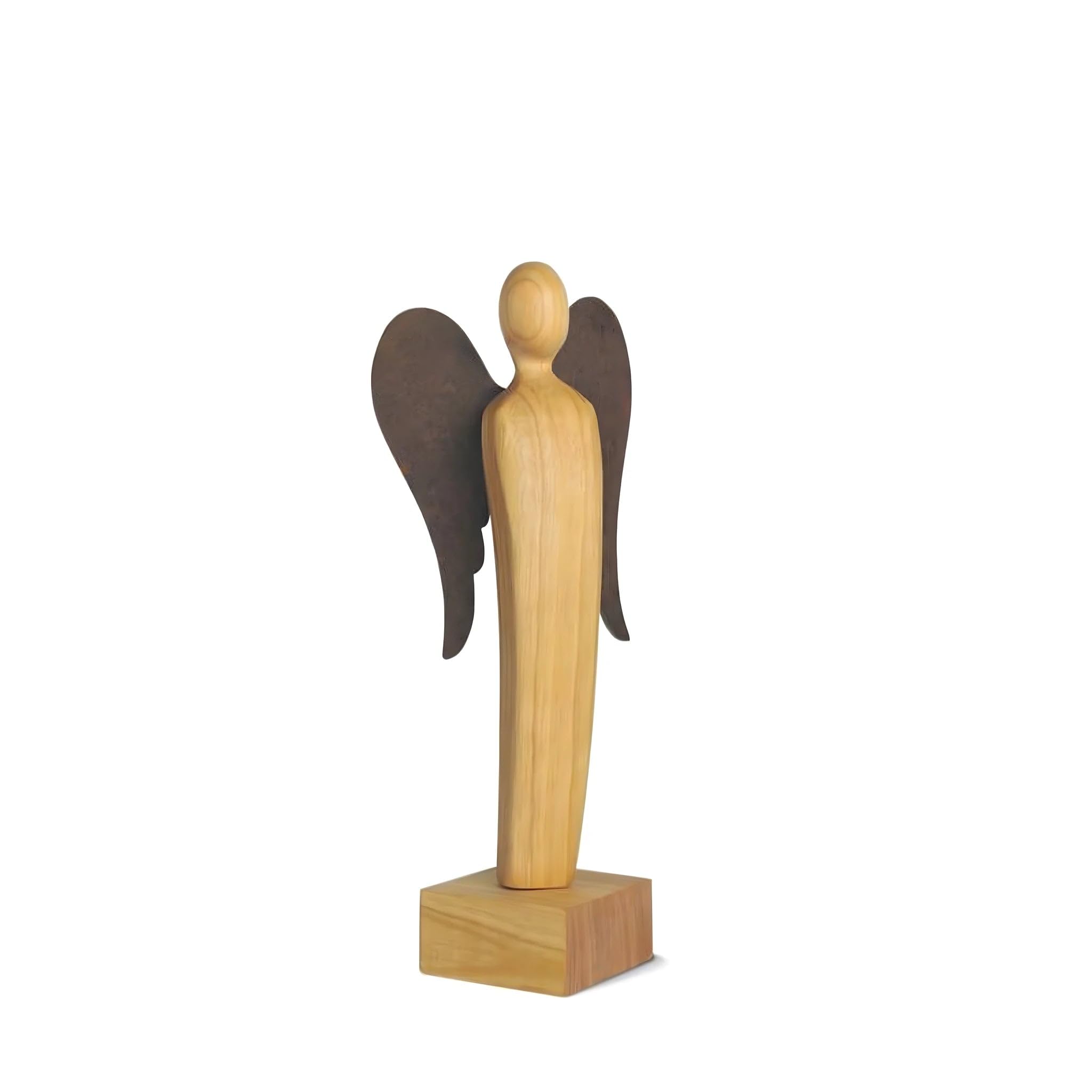 Dolfi | Angel in Bark Wood 23 cm 23 cm | Natural Wood in Val Gardena | Nativity Figure