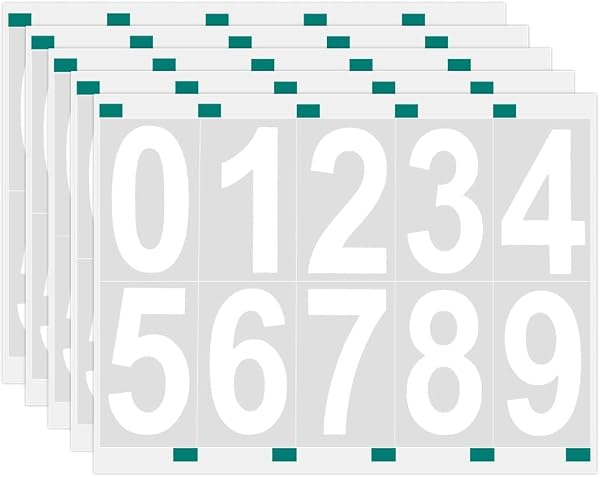 BOXOB 3 Inch Reflective Mailbox Number Stickers Waterproof