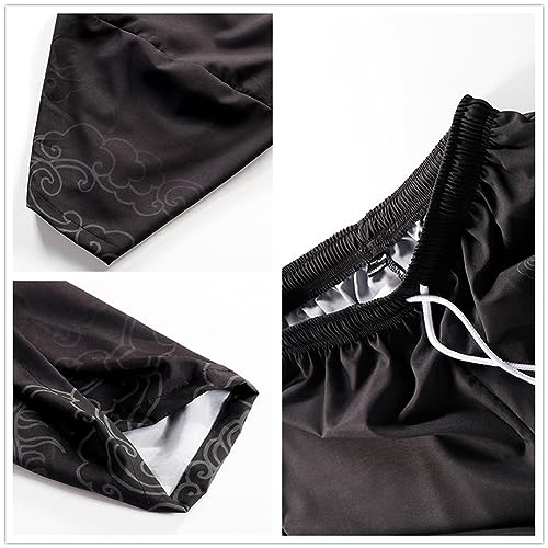 Japanese Clothes Kimono for Men Chinese Style Printed Streetwear Cardigan Suits Stylish Open Front Coat & Shorts3