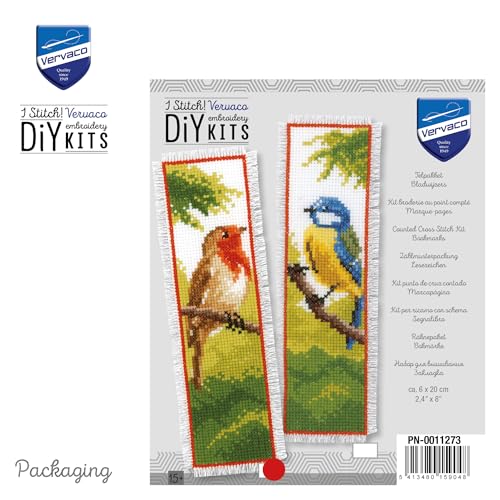 Image of Vervaco Robin Bookmark Cross Stitch Kit