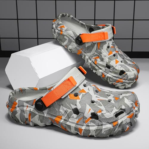 Image of YUKTOPA Men's Clogs Outdoor Athletic Sports Sandals Adult Slip On Garden Shoes Summer Water Beach Shoes Casual Slippers Lightweight Breathable Non Slip