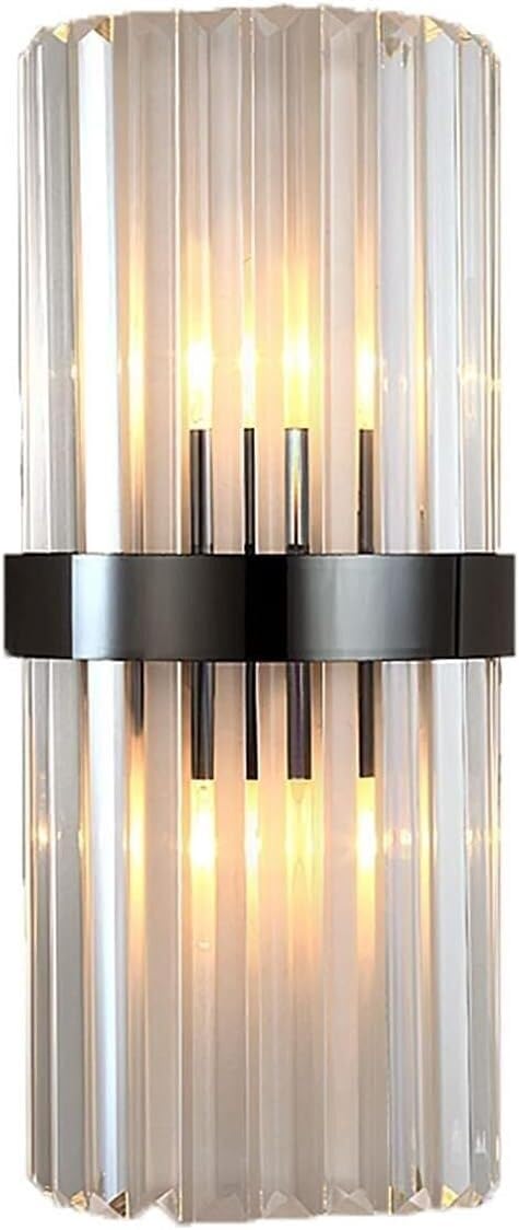 VDOQTLJT Clear Strip Crystal Wall Light Metal Base Lamp Restaurant Sconce Lamps sconces(5V,20x45cm)