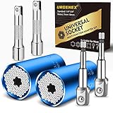 Universal Socket 1/4'-3/4' (7-19mm) Professional Sockets Tools 6Pcs Multi-function Wrench Repair Kit...