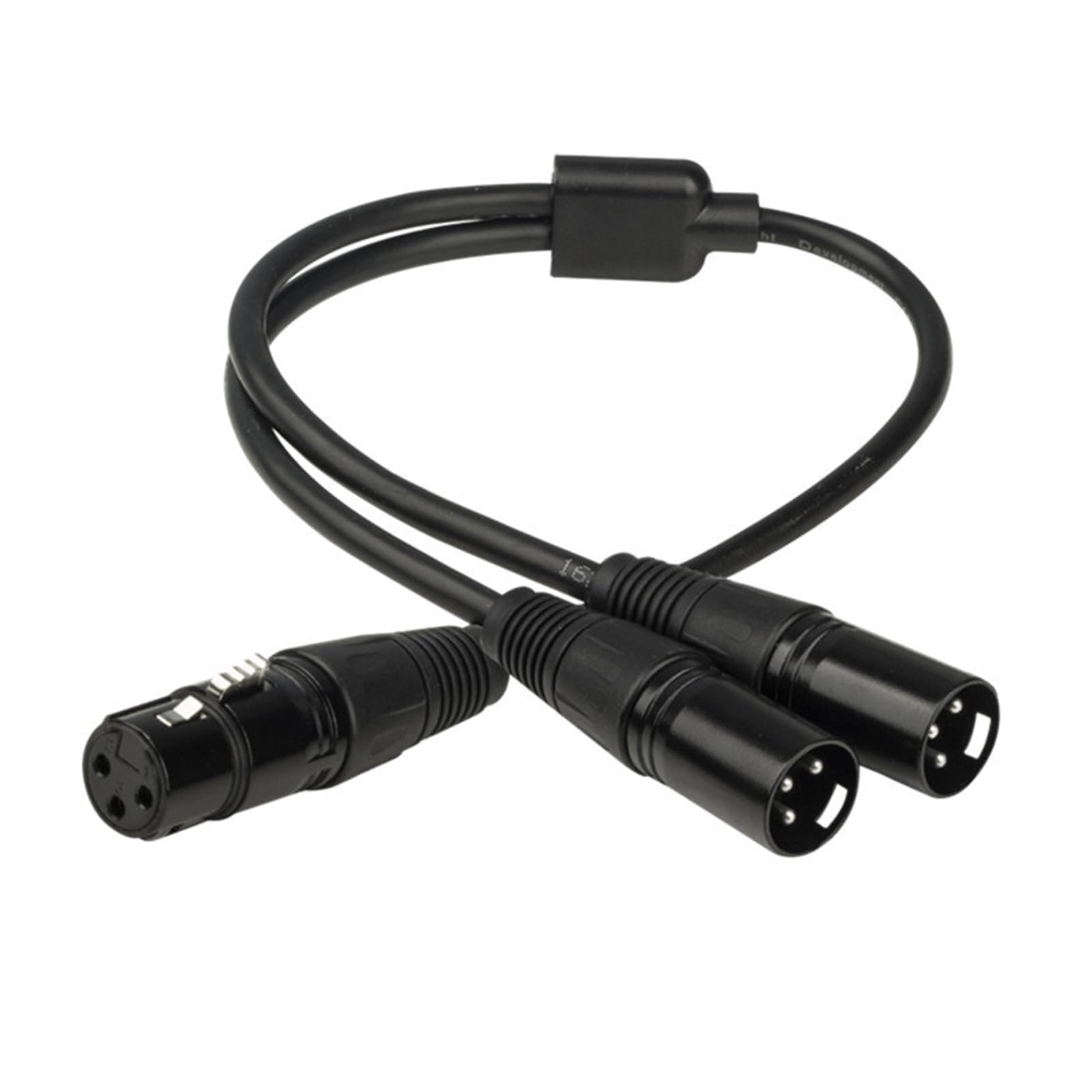 Tsophreniq 50CM Balanced Microphone Y Cable 3Pin Female to Double 3-Pin Male for Auditory Splitter and Mixers Connection Shielded Auditory Line