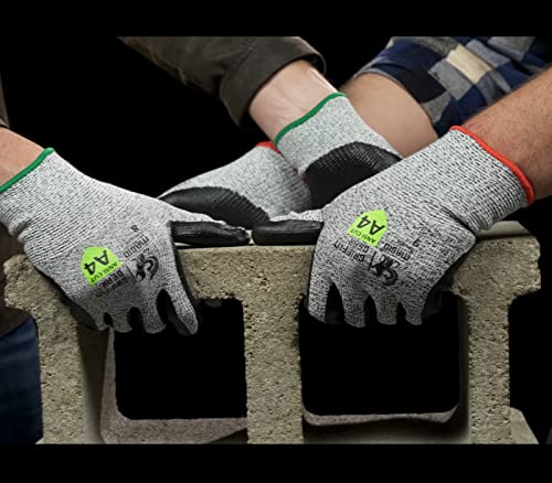 Image of MAGID Griffin Gear ANSI A4 Sandy Nitrile Coated Work Gloves
