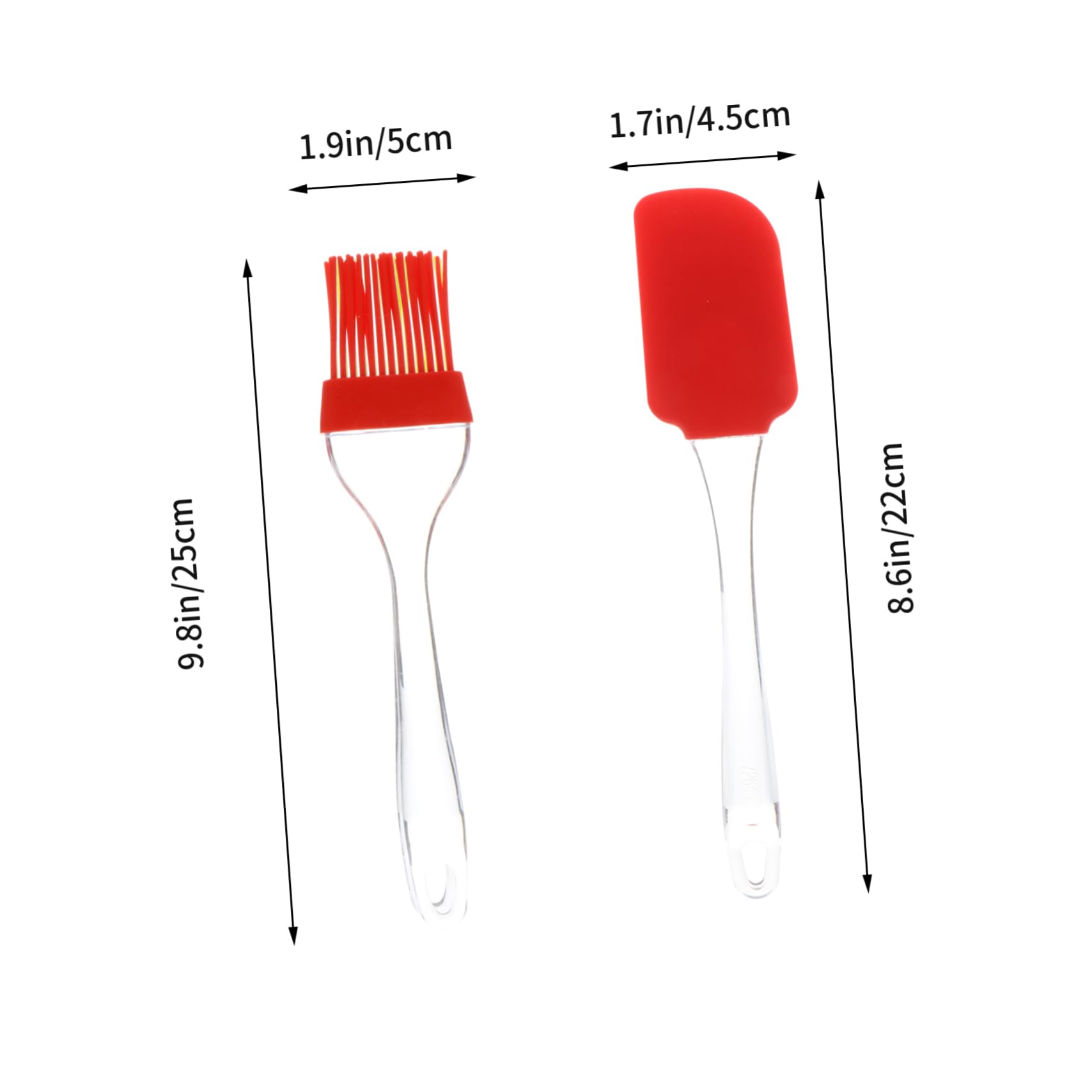 SOLUSTRE 4Pcs Silicone Oil Brushes Spatula Set Versatile Bbq Basting Brushes for Baking Cooking and Outdoor Grilling Non Melting Kitchen Tools for Oil Egg and Sauce Application
