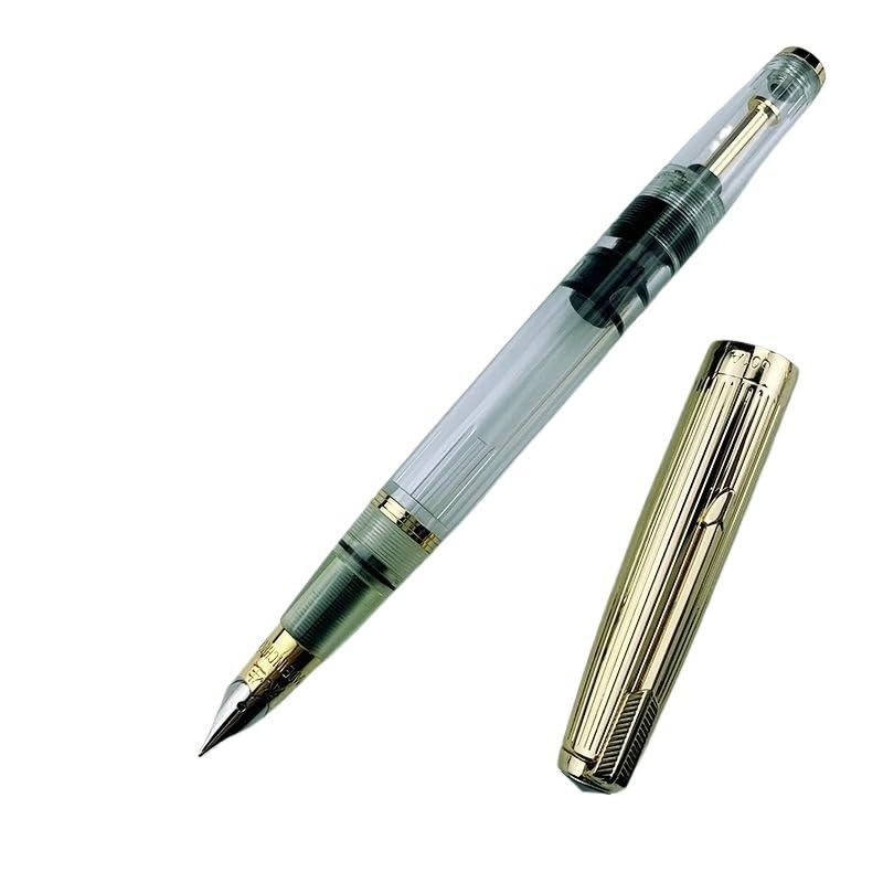 Stylo-plume doré PURYN anti-fuite transparent pour écrire sans taches au bureau