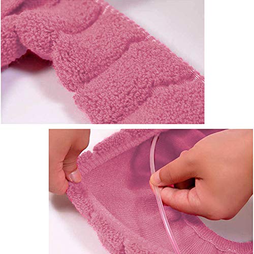 Alpurple 5 Packs Soft Warmer Bathroom Toilet Seat Cover Pads-Reusable Stretchable Comfortable and Washable Cushioned Lid Covers