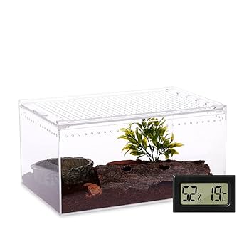 Amazon | BAGUS TRADE 爬虫類 飼育ケース 温度 湿度計付き 飼育