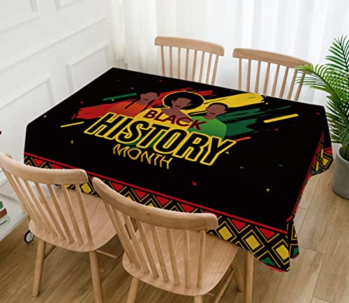 Hafangry Black History Month Tablecloth African American Table Cloth February Holiday Party Decoration Kitchen Dining Room Home Table Cover Decor-60×84Inch #TOP1