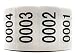 Enzo Consecutively Numbered Sticker Labels 1.5 x 0.75” Water Proof Oil Resistance from Serial Number 1 to 1000 1.7” Core Roll