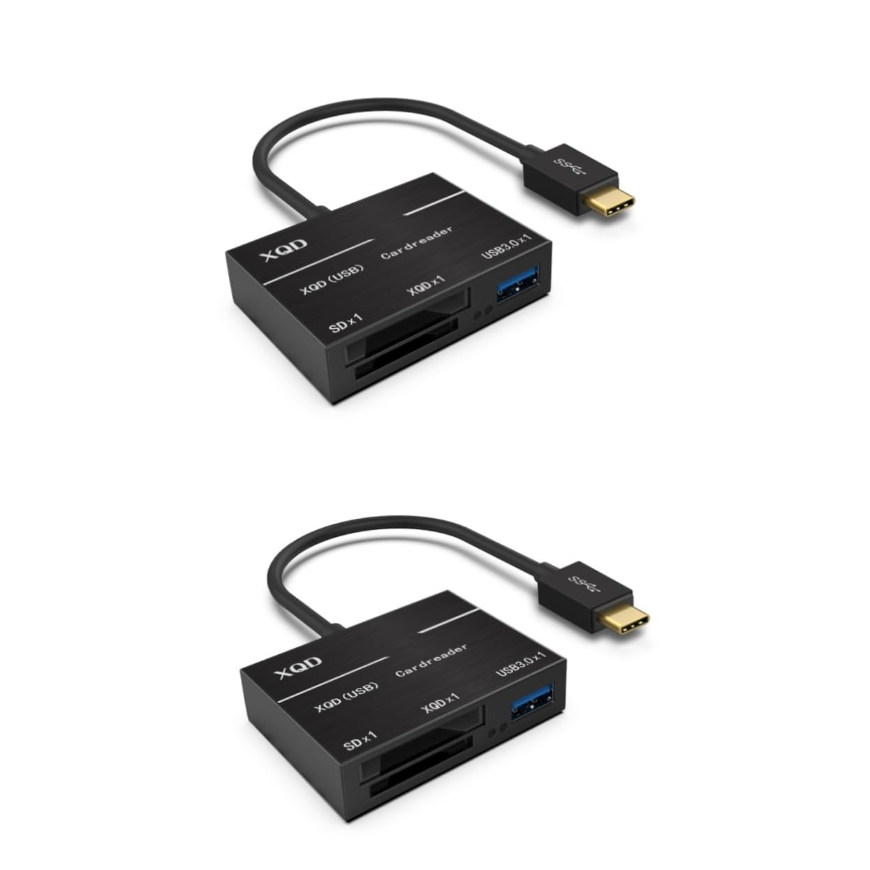 Uonlytech 2piezas Adaptador Lector De Tarjetas USB-c Compatible con Soporta Tarjetas y Alta De Diseño Color Negro