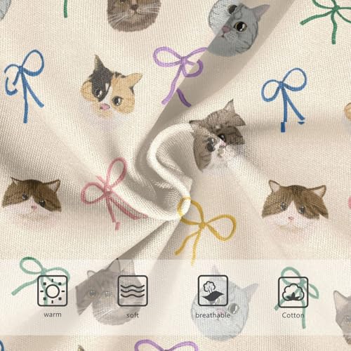 Girls' Underwear Ribbon Cat Cotton Stretch Comfort Toddler Panties3