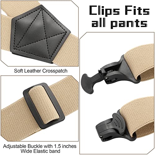 Image of Janmercy 2 Pcs Hidden Suspenders for Men, 1.5 inch