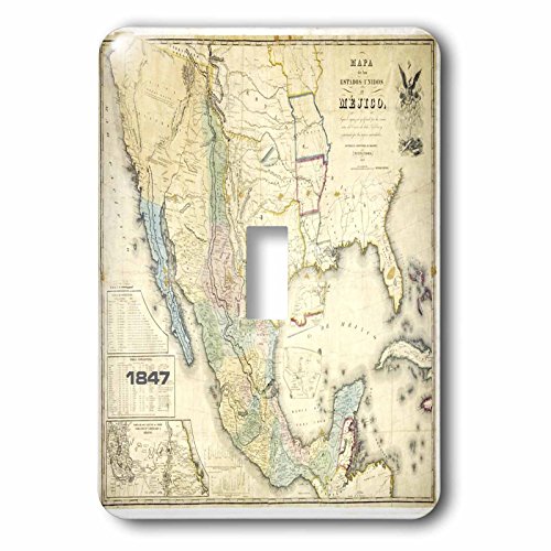 Mexican Map interrupteur à bascule 3dRose décoration rétro plaque murale vintage