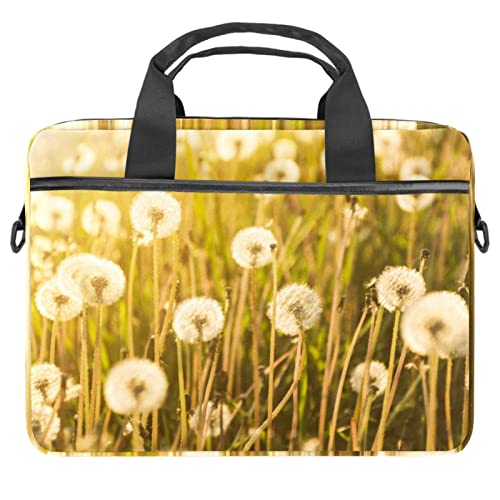 Sac à bandoulière pour ordinateur 13-14 pouces étanche avec motif pissenlit