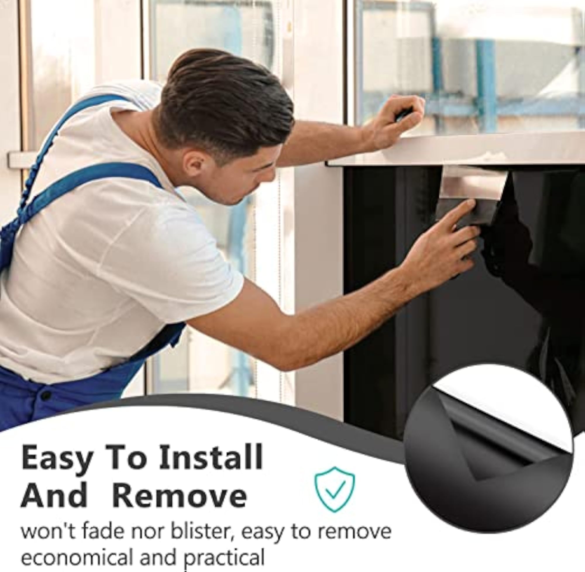 Blackout Window Privacy Sheet - 2-Way Mirror Sticker
