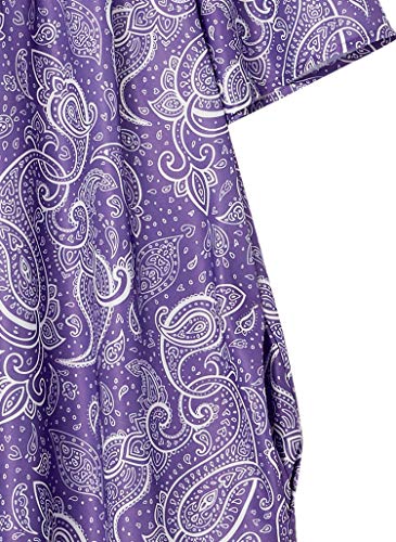 Image of AmeriMark Casual Women's Patio Muumuu House Dress Loose Comfortable Short Sleeve Sun Dress Lounger Gown Sleepwear for Ladies