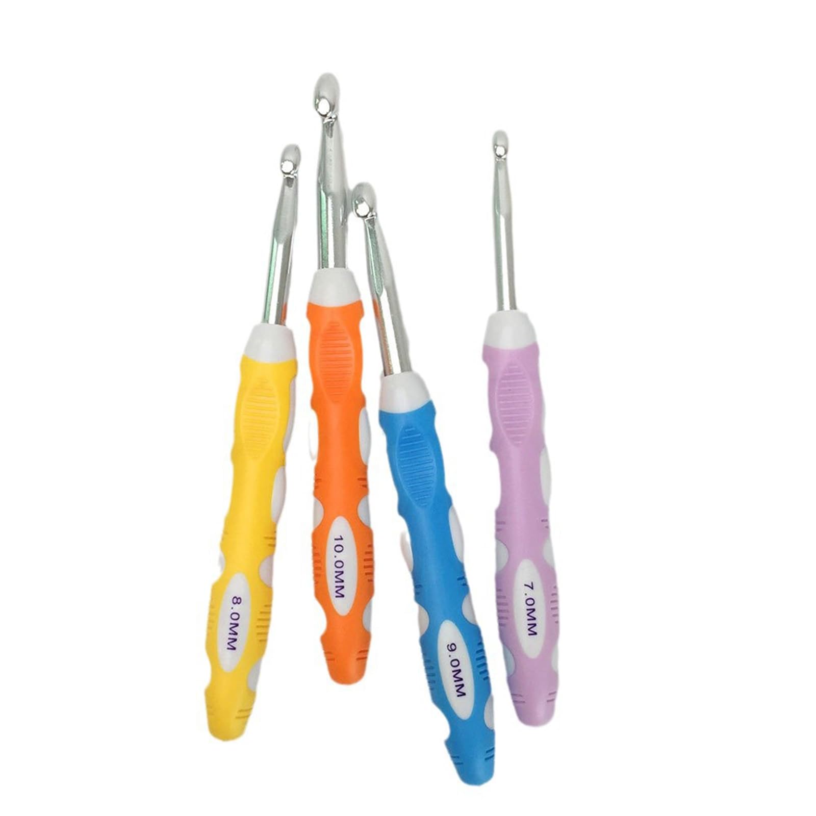 4Pcs Beginner Crochet Hook 7.0mm-10mm Ergonomic Ergonomic Handle Needle for Crocheting Needle