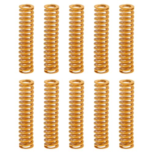 sourcing map 10pcs 3D Printer Heating Bed Spring, 8mm OD 35mm Length Light Load Compression Mould Die Spring 3D Printer 