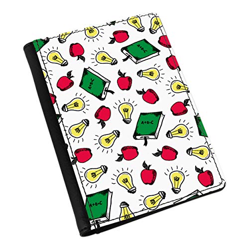 Porte-passeport livre et pomme avec couverture illustrée résistante