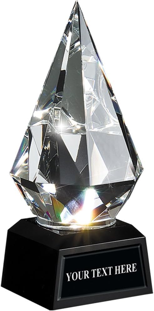 Diamond Trophy Award Crystal - Diamond Crystal Trophy