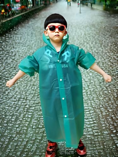 Image of Rain Ponchos Raincoats for Kids, 2 Packs Rain Coats Jacket Reusable with Hood for Boys Girls Disney Hiking Camping Outdoor