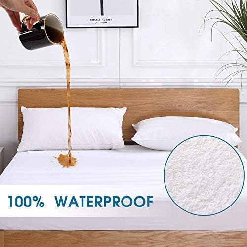 VODOF Full Size Premium 100% Waterproof Mattress Protector-Vinyl Free, Deep Pocket Fits 15-18 Inches Cooling Cotton Terry Waterproof Mattress Cover