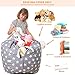 Aubliss Stuffed Animal Bean Bag Storage Chair, Beanbag Covers Only for Organizing Plush Toys, Turns into Bean Bag Seat for Kids When Filled, Large 38