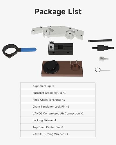 Miniatura 5 de Doble Vanos - Kit de herramientas de bloqueo de sincronización de alineación del árbol de levas, herramientas de bloqueo de sincronización del motor