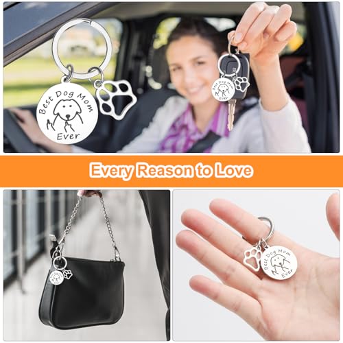ZMDMAH Schlüsselanhänger für Hunde Mutter, Schlüsselanhänger Lustig Schlüsselanhänger Hund Hundemama Geschenk Geschenke für Hundebesitzer Geschenkidee für Hund Frauen und Mädchen Dog Mom