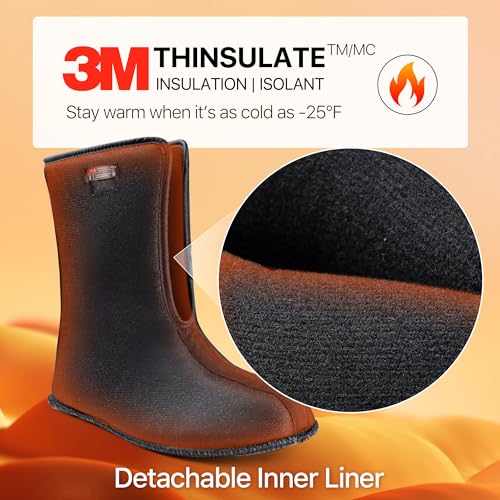 Image of FREE SOLDIER Mens Snow Boots Insulated Waterproof Hiking Winter Shoes Nonslip Outdoor Ankle Cold Weather Boots with Warm Inner
