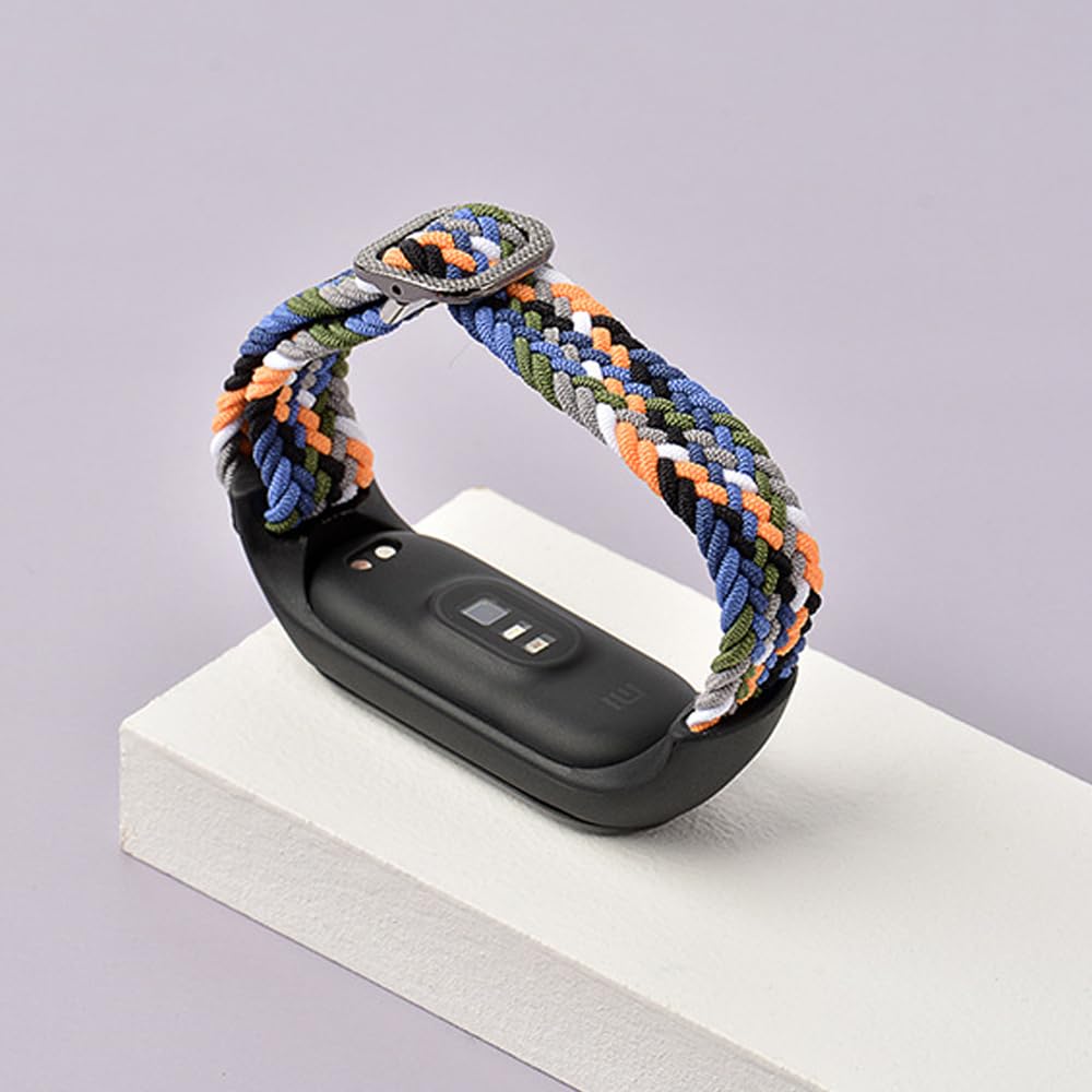 Tiptops Cinturino in nylon compatibile con Amazfit Band 7, traspirante, comodo intrecciato, regolabile, sportivo, cinturino di ricambio per Amazfit Band 7, uomo e donna