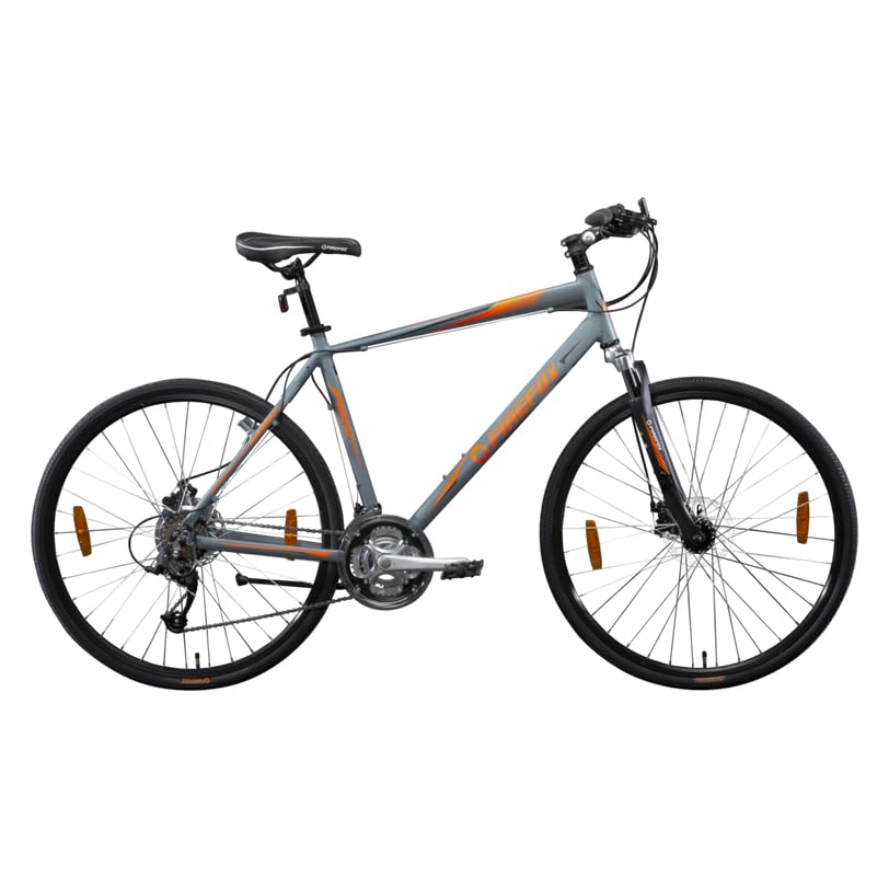 FIRE-Fox Runner PRO Hybrid Cycle in Full Alloy Frame with 21 Speed Gears with Dual disc Brakes for Age Group 12+