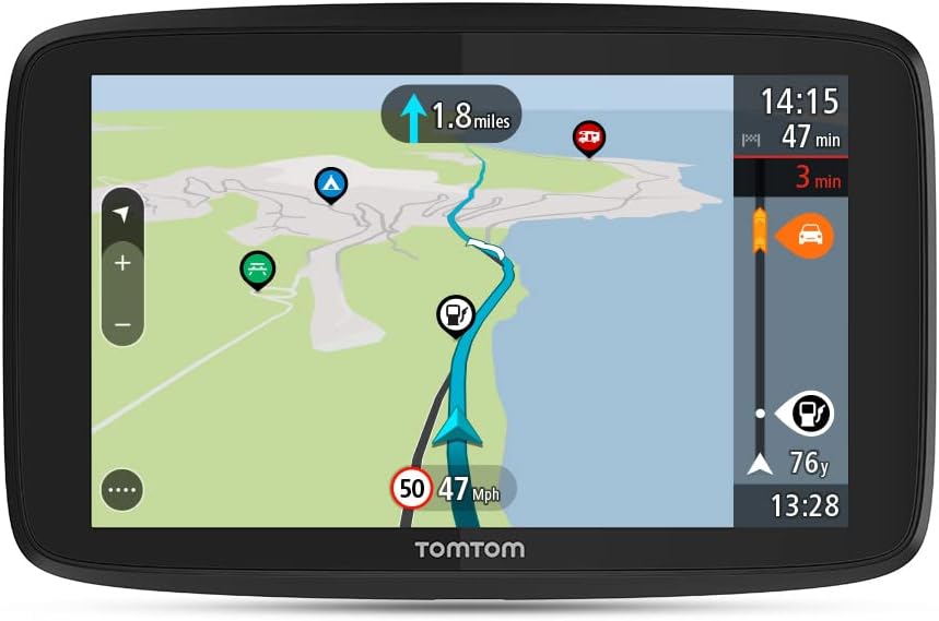 TomTom Campervan and Caravan Sat Nav GO Camper Tour 6" screen with Campervan and Caravan POIs, Updates via Wi-Fi, TomTom Traffic and Speedcam Warnings, Europe Maps