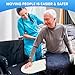 Slide Transfer Board with Turntable, Sliding Board for Smooth Pain-Free Transfers from Wheelchair to Bed Car, Non-Slip Texture for Seniors Disabled Patients, 440LBS, 33.9